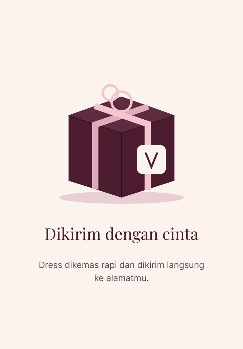Ilustrasi paket Velura berpita blush yang siap dikirim